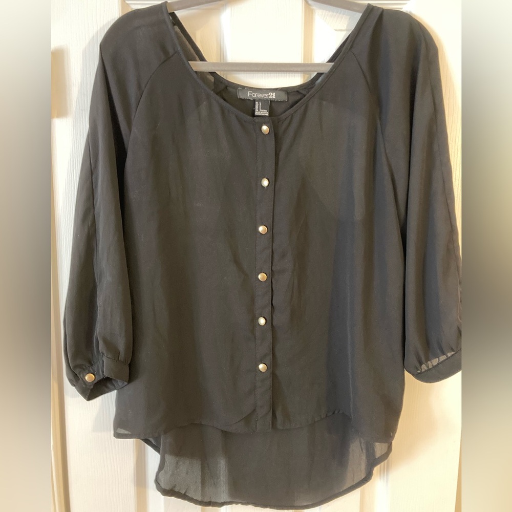 Long sleeve chiffon top